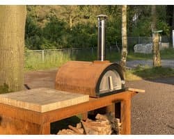 BEEK - Corten 70 - pizzaoven - houtgestookt - Cortenstaal - tot 2 pizza's tegelijk