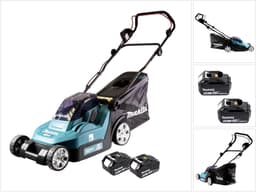 Makita DLM 382 G2 accu grasmaaier 36 V ( 2x 18 V ) 38 cm 40 l + 2x accu 6,0 Ah - zonder oplader — thumbnail 1