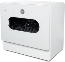 MEDION Mini Vaatwasser DWT51 (tafelmodel vaatwasser met touchbediening, emmerfunctie, 5 couverts, werkt met/zonder wateraansluiting, 7 reinigingsprogramma's, voorkeuze starttijd, MD 37766) wit — thumbnail 1