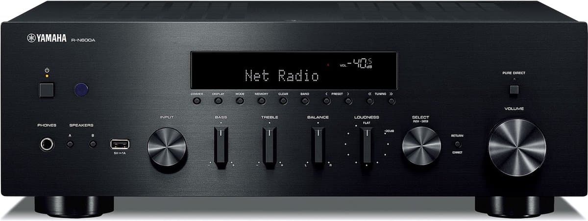 Yamaha R-N600A Receiver zwart 2x105W(RMS) DAB MusicCast — afbeelding 1