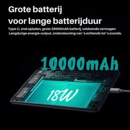 Mookes Pad 8 Pro Tablet 10.1 inch Android Global Snapdragon 8gen2 12GB 256GB 10000 mah 5G Dual SIM WIFI HD Volledig Scherm - Green — thumbnail 5