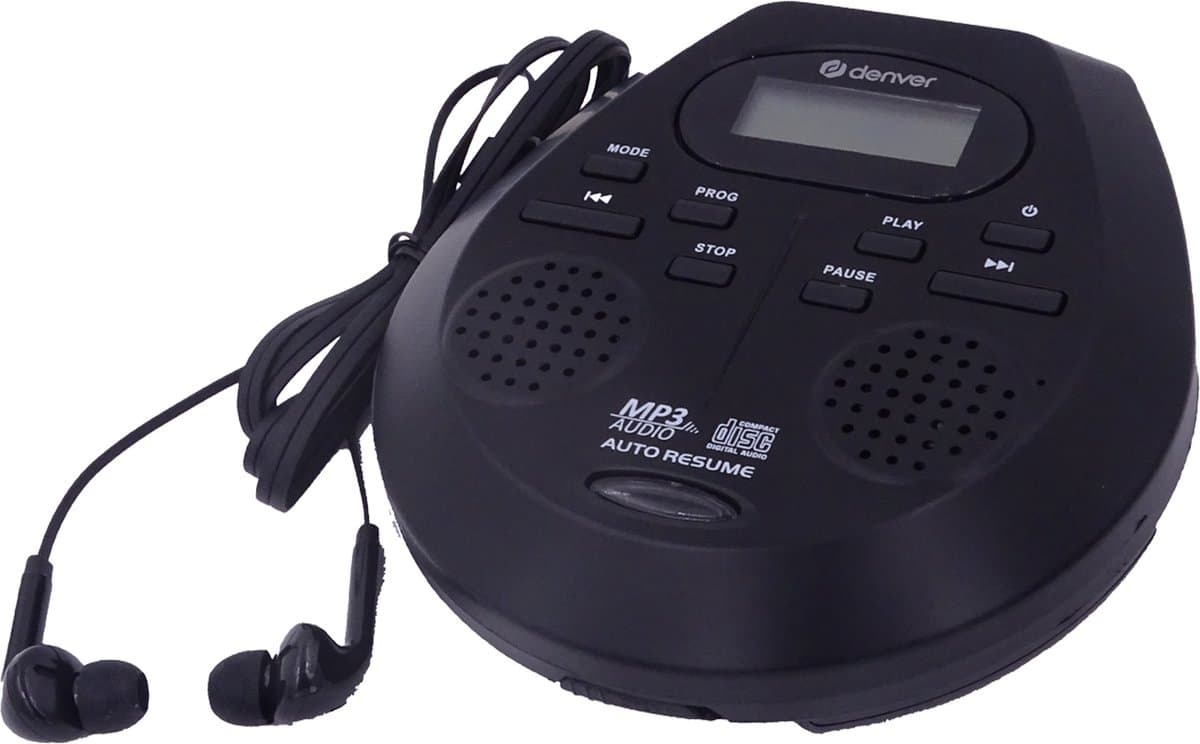 Denver Discman - Draagbare CD & MP3 speler - Anti shock - Ingebouwde speakers - Inclusief Oordopjes - CD, CD-R, CD-RW, MP3 - DMP395 — afbeelding 1