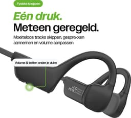 REBØNE Core Bone Conduction Headphone - Sport Oortjes Draadloos - Hardloop Hoofdtelefoon - Draadloze Bluetooth Koptelefoon - Sportoordopjes - Draadloos - Hardlopen - Open Ear - Wireless - IPX5 waterdicht / Zwart — thumbnail 5