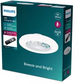 Philips Amigo Ventilator - Energiezuinige LED verlichting - Plafondlamp - Instelbare kleurtemperatuur - 57,5 cm diameter -Afstandsbediening - Wit — thumbnail 2