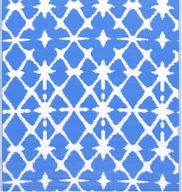 vidaXL - Buitenkleed - ARAKIL - 80x150 - cm - PP - blauw - en - wit — thumbnail 4