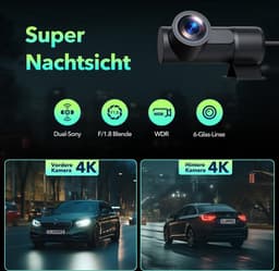 Dual Dashcam - Dashcam Voor en Achter - Auto Camera Dashcam - Dashcam Auto - Dual Dashcam voor Auto — thumbnail 2