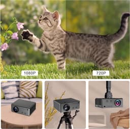 Draagbare Beamer ondersteunt 4K 170 inch Full HD thuisbioscoop 500 Ansi lumen wifi-Bluetooth-projector met populaire zoekwoorden toegevoegd Jumbotron Beamer. — thumbnail 3