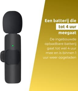 Linkyx Draadloze Microfoon - Lavalier Microfoon - Dasspeld Microfoon - Lightning en USB C - Plug & Play — thumbnail 5