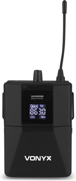 Vonyx WM552B duoset bodypack microfoon - met 10 kanalen - plug & play - UHF — thumbnail 3
