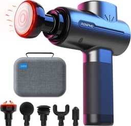 Massage Pistool Met Warmtefunctie - Active Massage Gun Spiermassage Pistool Stimulator Met Type-C Opladen - Herstel van Spierontspanning - Beste Cadeau voor Familie - Zwart — thumbnail 2
