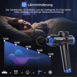 Massagepistool met 30 snelheden en 8 massagekoppen - led-display touchscreen - nek, schouder en rugmassage (bubbel) — thumbnail 3