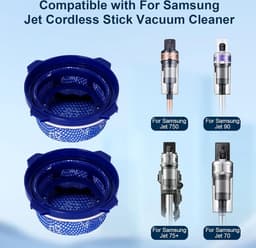 HEPA Filter accessoires voor Samsung Jet 75/70 / 75+ / 60 / VS9000RL Micro handheld draadloze stofzuiger reserveonderdelen (2 stuks) — thumbnail 3