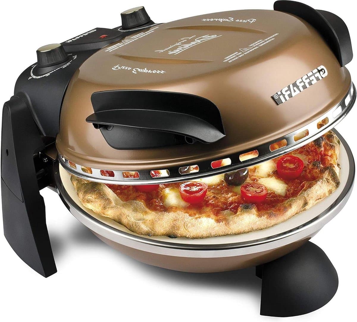 Pizzamaker 1200 gelakt metaal koper - Delizia — afbeelding 1