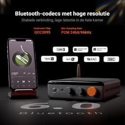 Fosi Audio BT20A MAX 48V Bluetooth Versterker – 2x300W – HiFi Klasse D – Bluetooth 5.0 – Inclusief 48V Voeding — thumbnail 5