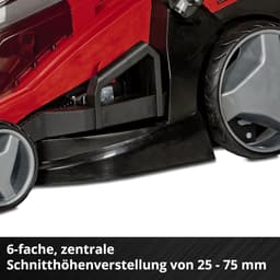 Accu Grasmaaier - Draadloze Grasmaaier - Gazon Onderhoud - 6-Traps Maaihoogte - 43 Cm Maaibreedte - Rood Zwart — thumbnail 2
