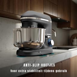 RONN® Mixer met mengkom - Mixer - Mixer met mengkom keukenmachine - Zilver/ Zwart - 22cm x 35cm x 30cm — thumbnail 5