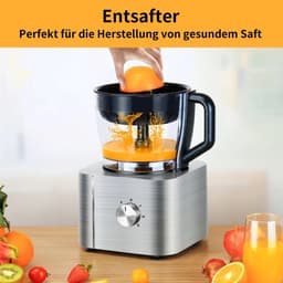 LUMÉ STORE 11-in-1 Keukenmachine – Keukenmixer– 3 Snelheden – Blender - Foodprocessor – Groentesnijder - 1100 W - ABS – Zwart — thumbnail 2