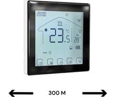 Draadloze Thermostaat | Tuya Smart Life WiFi | Touchscreen | Inbouw | Programmeerbaar | Zwart