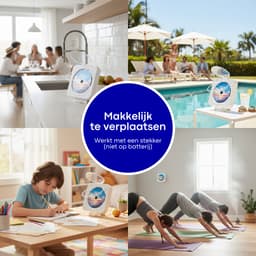 Vizual CD Speler met Radio & Bluetooth - Draagbare CD Speler voor Muur & Tafel - FM Keukenradio met Afstandsbediening - Ingebouwde Speakers - Wit — thumbnail 5
