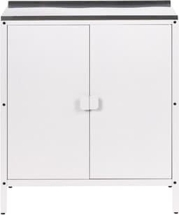 Tuin Keukenkast - Buitenkeuken Kast - Buiten Koken - Windbestendig Frame - 80x90x50 cm - Wit — thumbnail 5