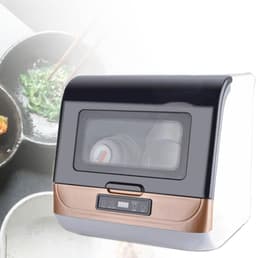 Kleine vaatwasser - Tafelmodel machine - Snel schone vaat - Installatievrij design - Goud — thumbnail 1