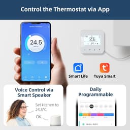 Slimme Bedrade Digitale Thermostaat voor CV-Ketel met Wifi, Programmeerbaar — thumbnail 5