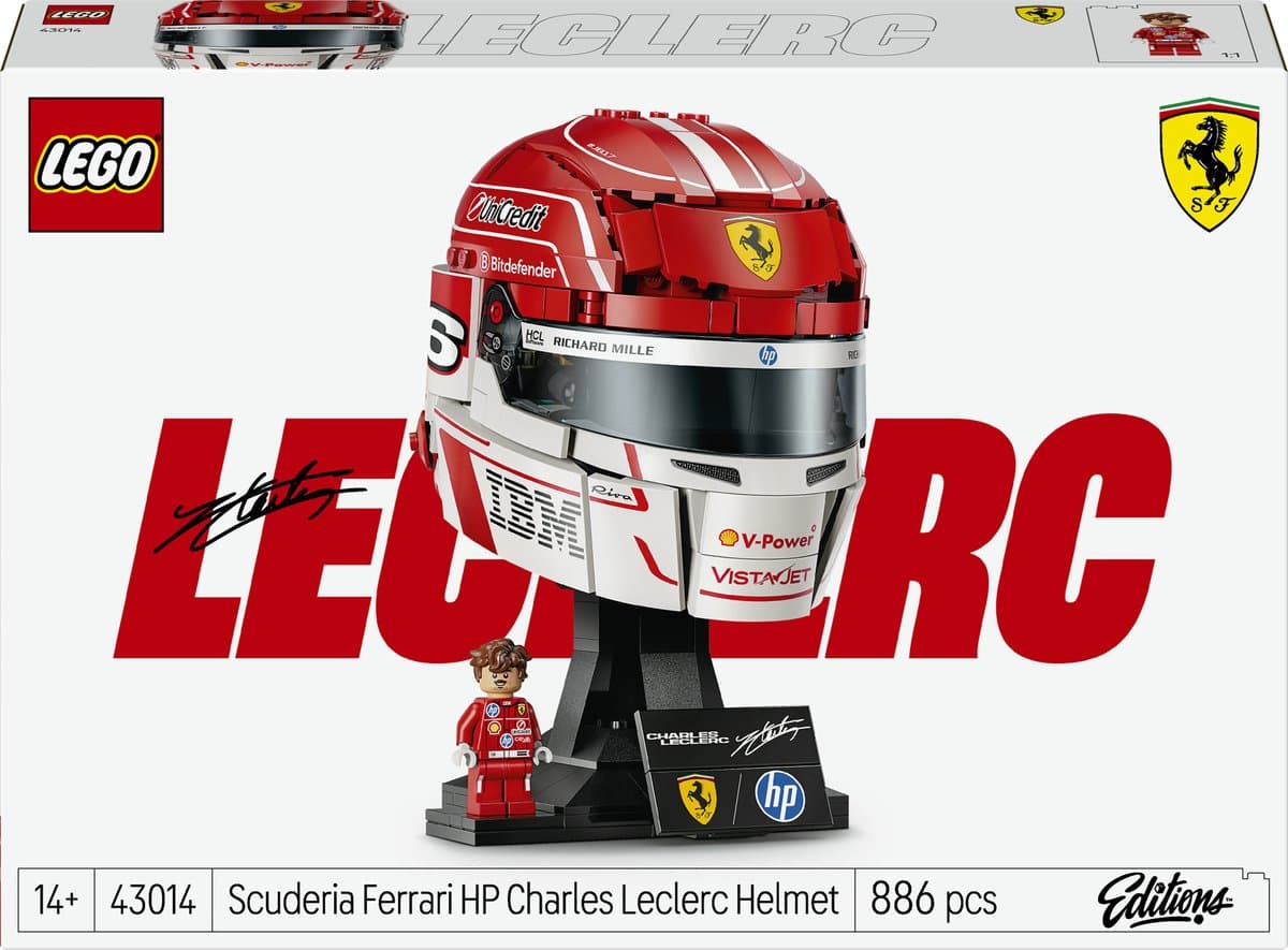 LEGO Editions - Scuderia Ferrari HP helm van Charles Leclerc Constructiespeelgoed — afbeelding 1