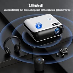 Aurixi® Mini beamers - Projector - Mini beamer - Wit -‎4cm x 4cm x 9cm — thumbnail 2