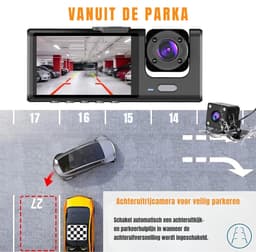 RWB® Dashcam Voor en Achter - Dashcam - Dashcams - Zwart -‎ 16 x 12 x 8 cm — thumbnail 3