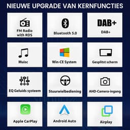 Junsun linux Draadloze CarPlay & Andriod Auto Autoradio Geschikt Voor VW GOLF 5 6 Passat B6 B7 EOS Touran Tiguan Polo 9N Jetta MK4 Caddy Accessoires , Bluetooth, GPS Navi, 7-inch Touchscreen, AirPlay, Stuurwielbediening, WiFi, USB, RDS, Plug & Play — thumbnail 5