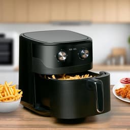 Zyrex® Airfryer xl - Airfryer xxl - Heteluchtfriteuse - Zwart- 39cm x 29cm x 34cm — thumbnail 2