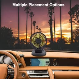 Krachtige Auto Ventilator 12V voor Dashboard en Ruiten. 360° Draaibaar en Zuignap Montage — thumbnail 1