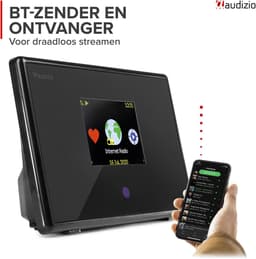 Internet radio tuner - Audizio Turin - Radio tuner met WIFI adapter - Podcast modus - Met afstandsbediening — thumbnail 4