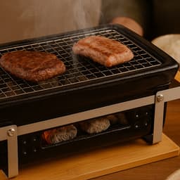 LIVIN' Rechthoekige Shichirin BBQ - Barbecue - Tafelgrill - Hibachi - Japanse BBQ Grill - Keramische Japanese Yakitori Grill - Geschikt Voor Binchotan Houtskool - 2 t/m 6 Personen - Grilldoorsnede 35,5 cm x 17,5 cm — thumbnail 2