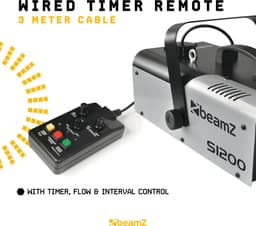 BeamZ S1200 MKII rookmachine met 2 liter rookvloeistof en afstandsbediening - 1200W — thumbnail 4
