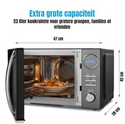MMP® Heteluchtoven - Oven - Airfryer Oven - Zwart - 28cm x 47cm x 42cm — thumbnail 4