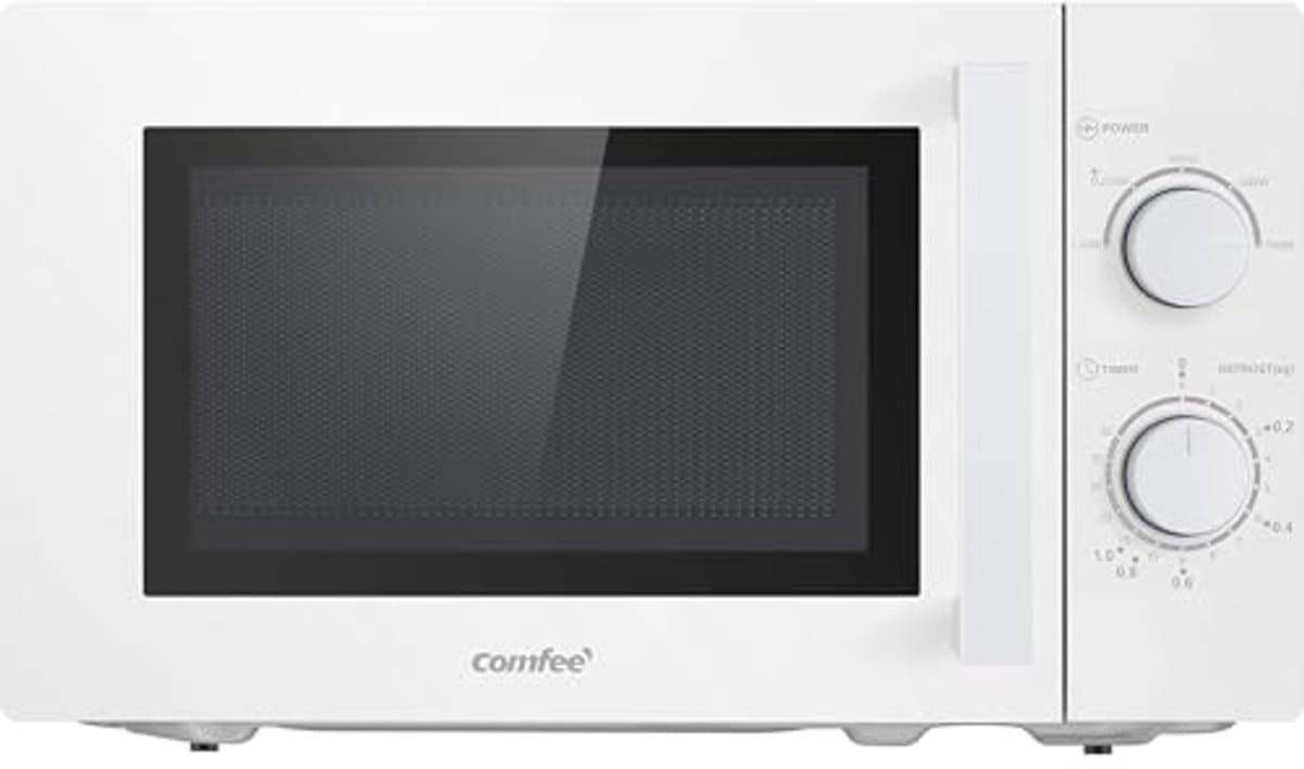 Solo Magnetron Oven met 5 Kookniveaus en Draaiplateau, 20 L/700 W - Wit — afbeelding 1