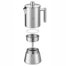 Adore Maison Barista – RVS Moka Pot – 6 Kops Espressomaker – Inductie Geschikt – Italiaanse Percolator – Zilver — thumbnail 4