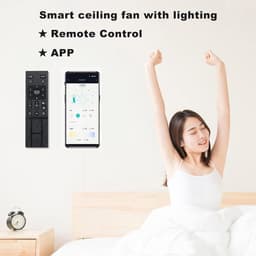 Moderne Dimbare Plafondventilator met Verlichting en Afstandsbediening — thumbnail 5