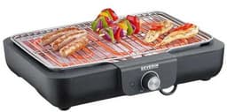 Severin PG 8554 - Electrische Tafel BBQ Grill - 2300 W - 230 °C - Grillrooster - Zwart Roestvrijstaal — thumbnail 1