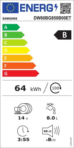 Samsung DW60BG850B00ET vaatwasser Volledig ingebouwd 14 couverts — thumbnail 2