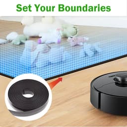 2 meter magnetische strip voor stofzuiger- magnetische grensstrip- compatibel met Neato- Xiaomi- Roborock- Shark ION IQ 750 871 — thumbnail 2