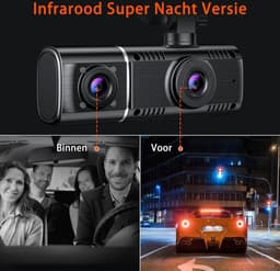Dual Dashcam - Voor En Achter Auto Beelden Vastleggen - Leg Verzekerings Bewijs Automatisch Vast - 1080P Camera - Full HD - Met SD Kaart — thumbnail 5
