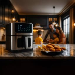 Ruhhy Airfryer XXL 8L – Olievrije Friteuse met 10 Programma's — thumbnail 3