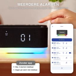 Swiftvein Rise Digitale Wekkerradio - Wekker voor Kinderen en Volwassenen - Reiswekker met Alarm Klok - Klokradio voor Slaapkamer — thumbnail 4
