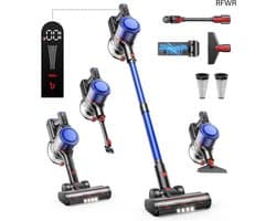 RFWR® Draadloze stofzuiger 40 kPa/450 W met 55 min looptijd en aroma-functie - krachtige kruimelzuiger voor vloeren en tapijten