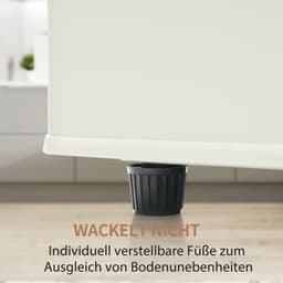 Retro koelkast. Koel-vriescombinatie, 105,5 cm hoog, 41 cm breed, twee deuren, met een totaal volume van 92 liter, vriesvolume van 28 liter. Deurvakken en glazen planken. 116 kWh/jaar, -27 °C ~13 °C, ledverlichting, wit — thumbnail 5