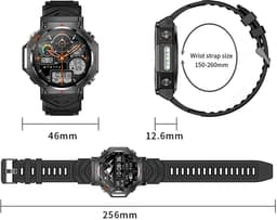 WizBay Premium Select® Smartwatch 1.39 AMOLED - CHATGPT Voice Assist - Bellen - GPS - Altitude Luchtdruk Meter - Kompas - Hart Monitor - O2 Bloeddrukmeter - Multi Sport Modi - Slaap - Message - Smartwatches - Zwarte Case - Zwarte TPU Band — thumbnail 3