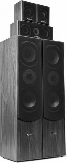 Surround set home cinema - Fenton 5.0 set met versterker en 5 speakers - Bluetooth / mp3 - Zwart — thumbnail 4