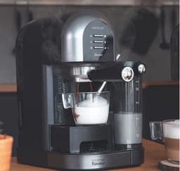 Cecotec Semiautomatischer Kaffee Instant Power-ccino 20 Chic Nera Serie. für gemahlenen Kaffee und Kapselkaffee 20 Riegel, Milchtank 0,7 ml, Wassertank 1,7 l. — thumbnail 1